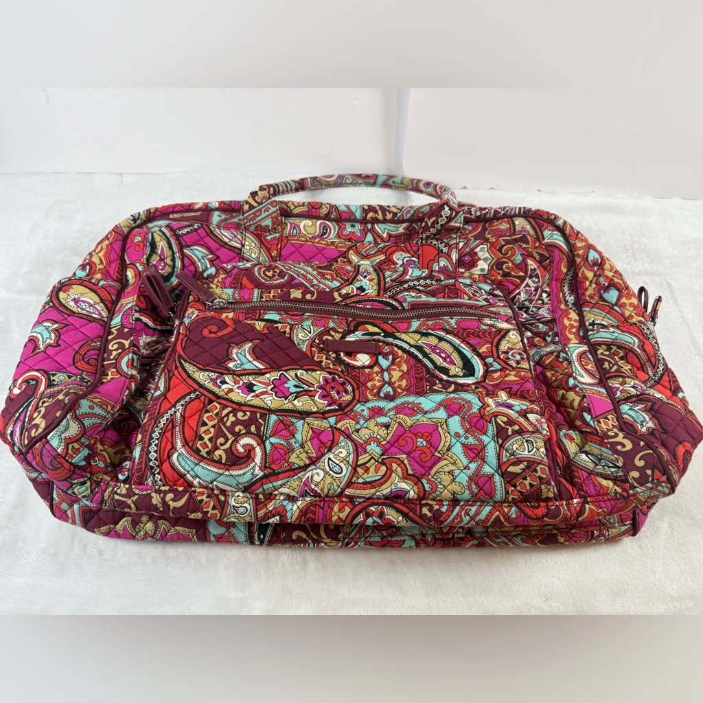 Vera Bradley Multicolor Paisley Travel Bag‎ - Image 7