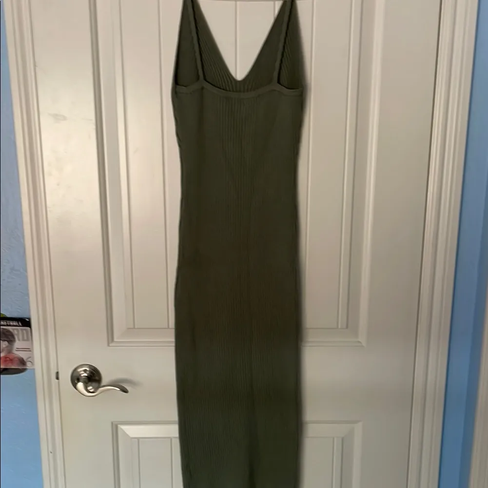 Princess Polly Olive Ribbed Midi Dress - Image 5