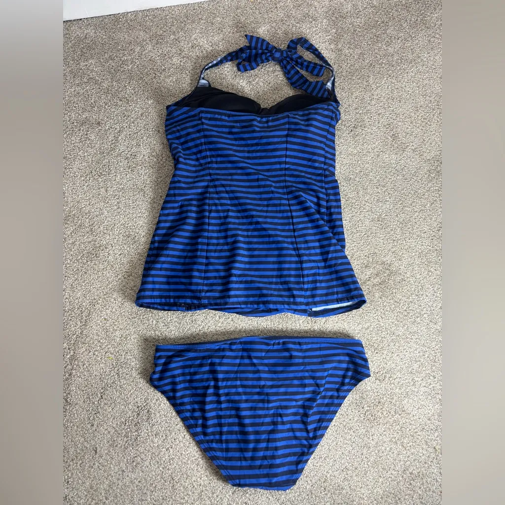 Maternity Pea in the Pod Tankini maternity bathing suit halter two piece medium - Image 5