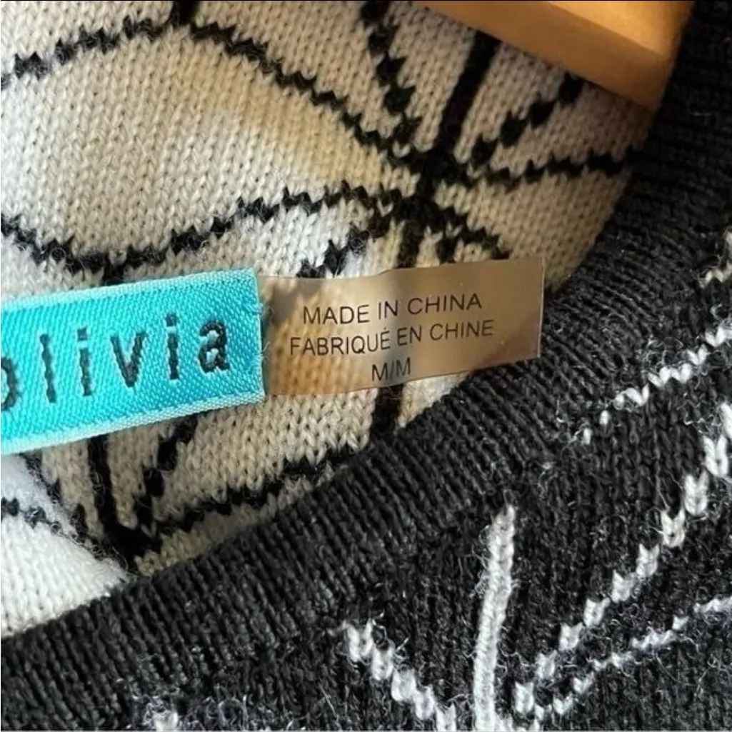 Alice + Olivia Bentley 3D Printed Knit Dress - Image 5