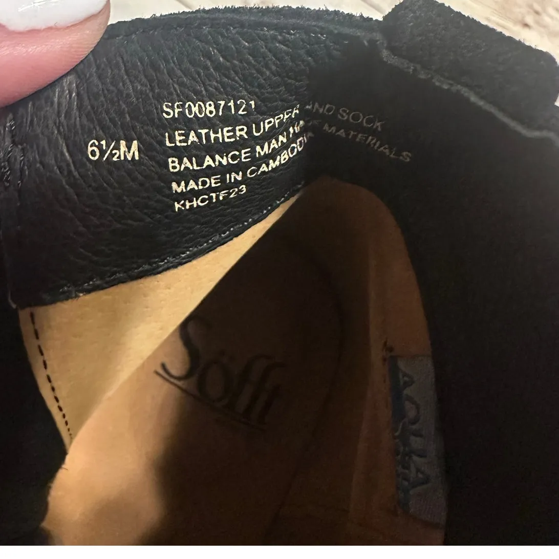 Sofft Shoe Emeline Wedge Bootie SZ 8.5M Black Suede Leather Boot NWOT New Ankle - Image 7