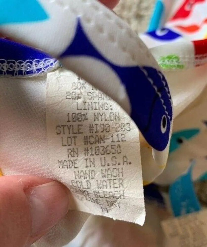 Vintage Bikini Womens Size Medium Mulitcolor Fish Juniors In Mocean Blue - Image 5