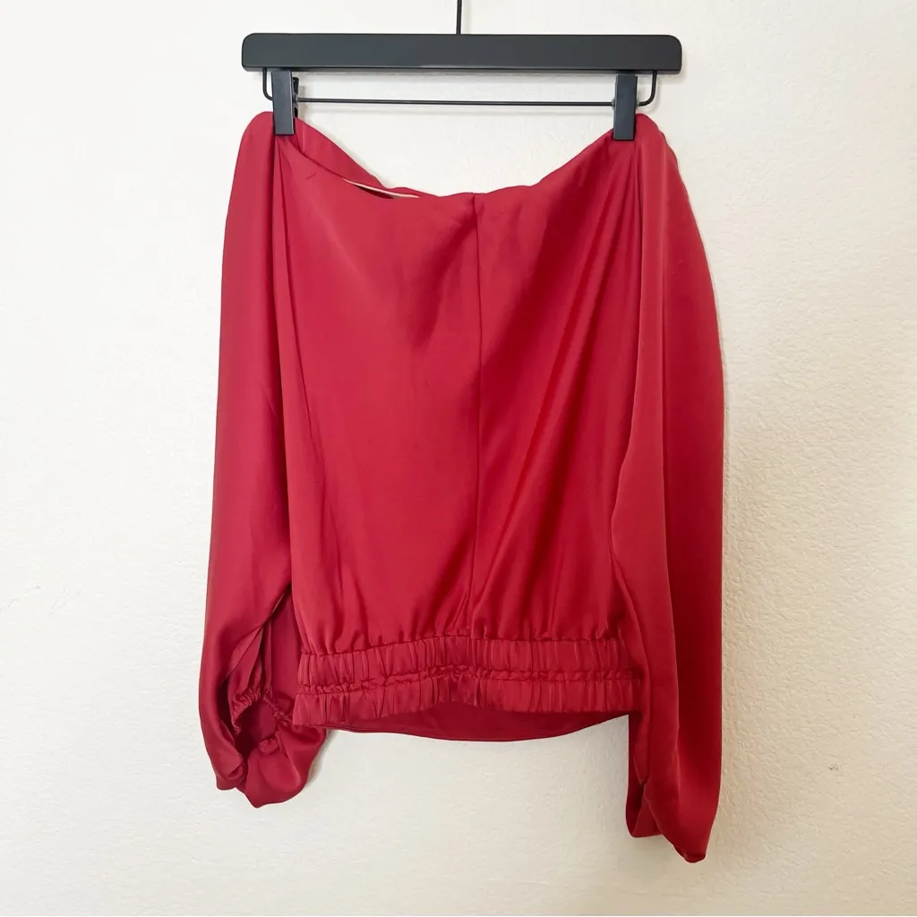Ramy Brook Sonja Off The Shoulder Top In Ruby Red XS - Image 5