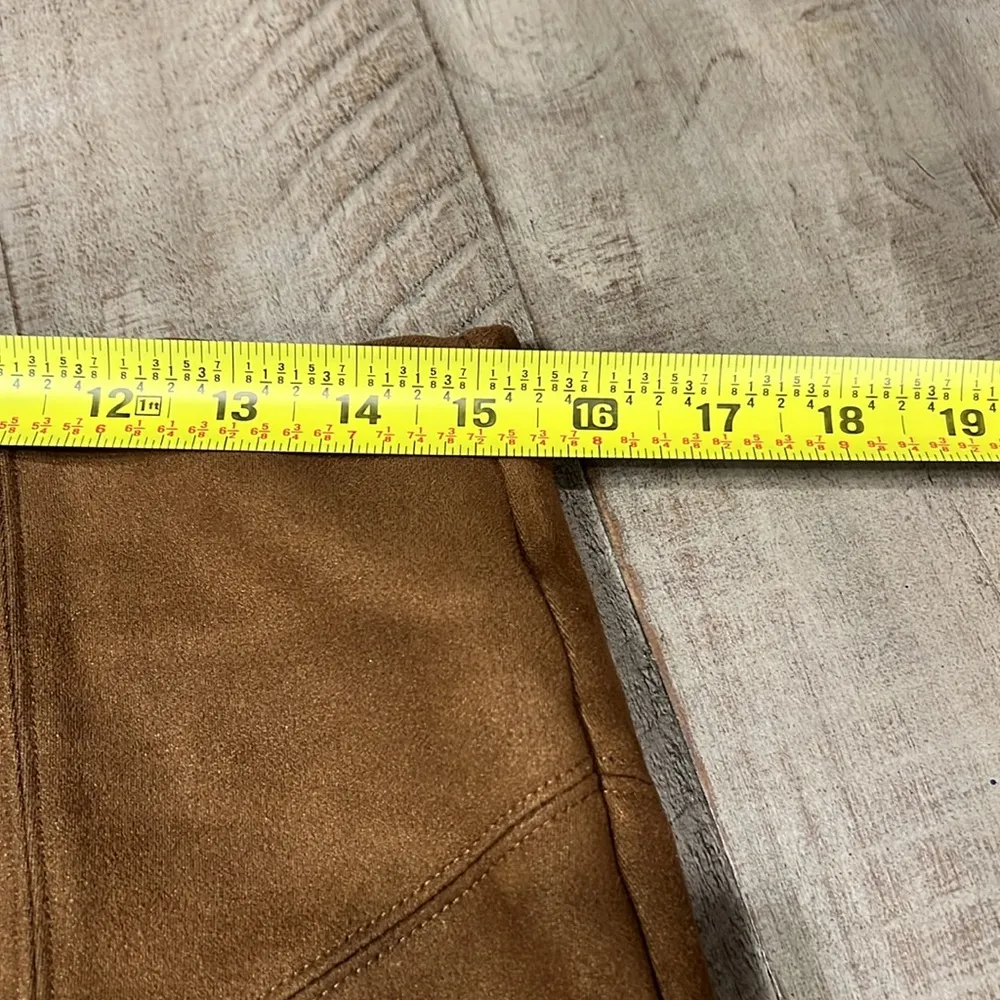 Marc New York Womens Brown Faux Leather Straight & Pencil Skirt - Image 4