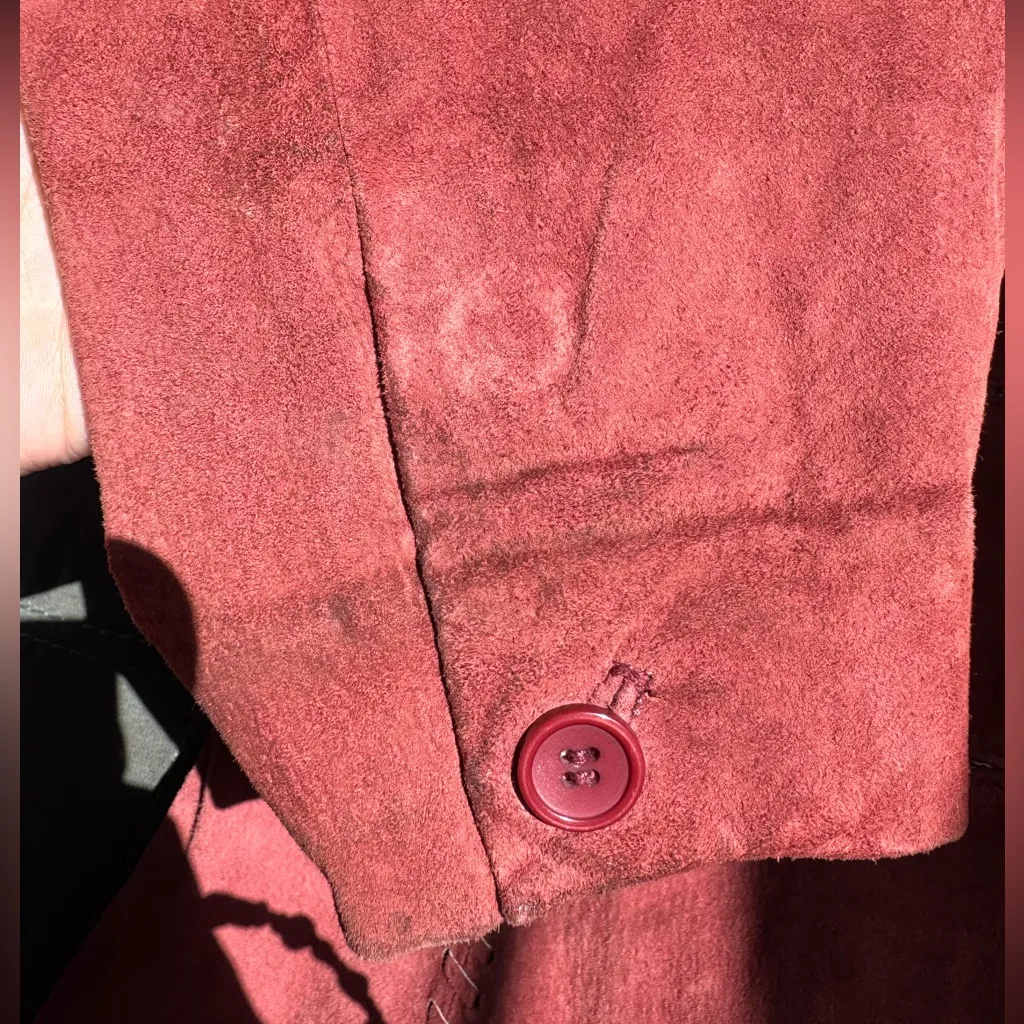 Vintage Leather Van Heusen Western Burgundy Blazer - Image 3