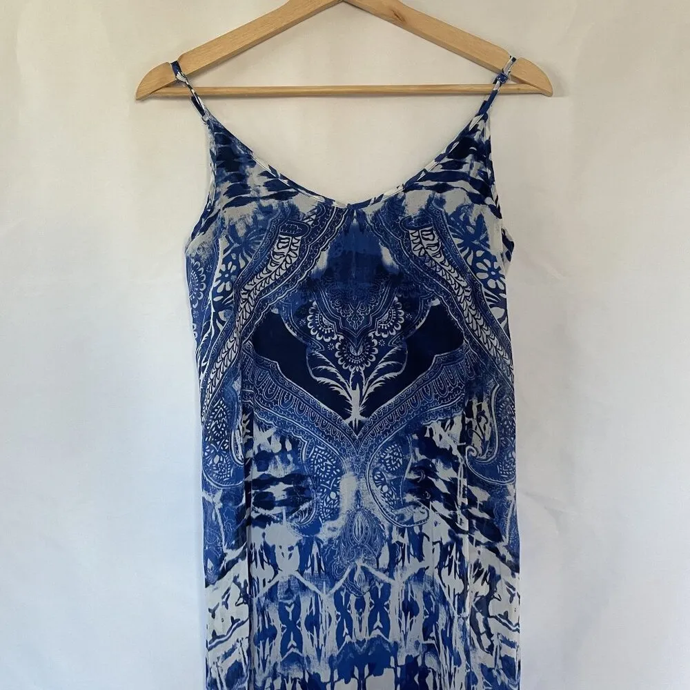 Express royal blue maxi dress sundress summery women's size XS casual adjustable - Image 2