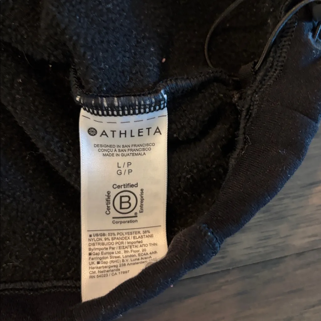 Athleta  Petite Black Hooded Jacket Sz LP - Image 9