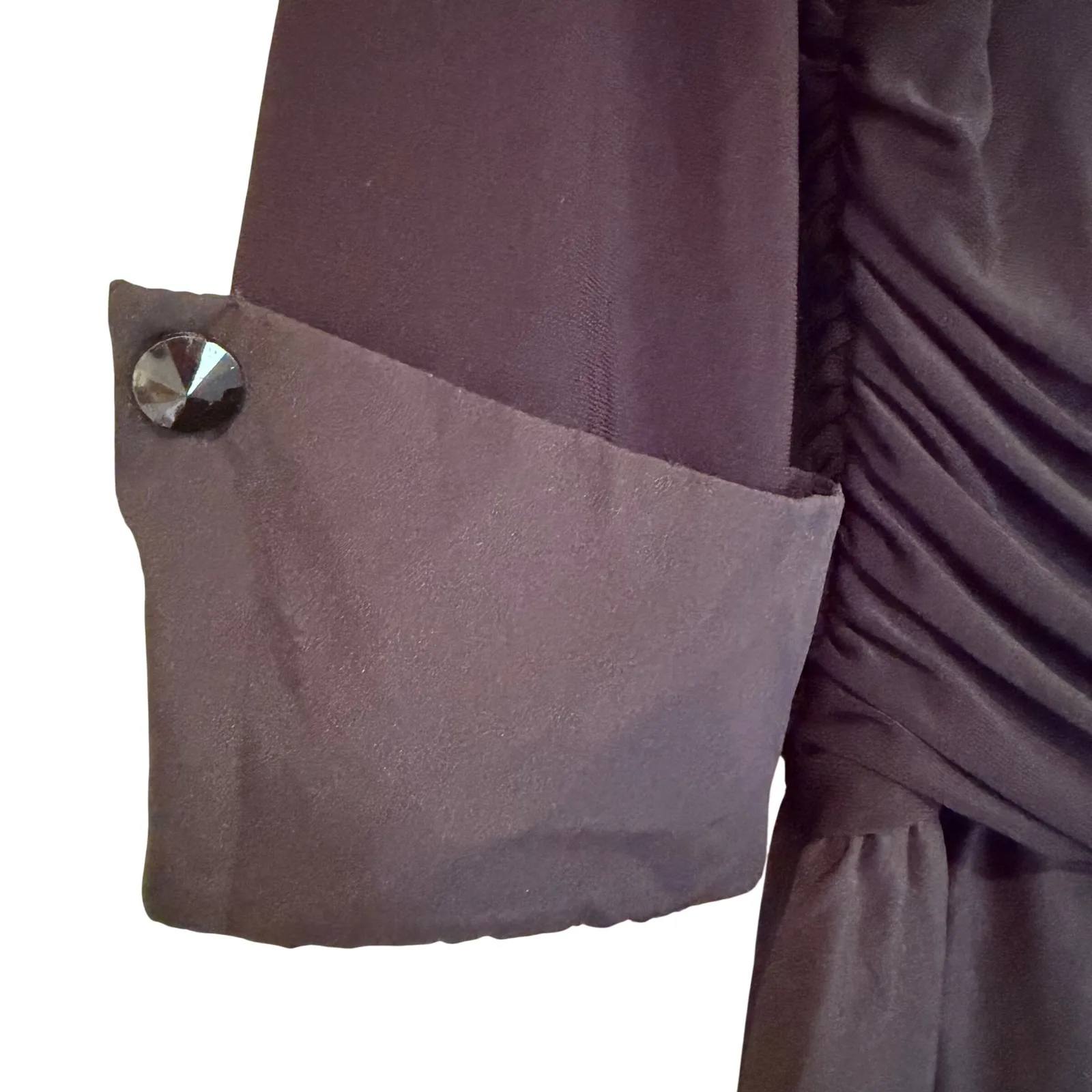 Eliza J Midi Dress Ruched Fit & Flare Women's 8 Black Retro Rockabilly Feminine - Image 9