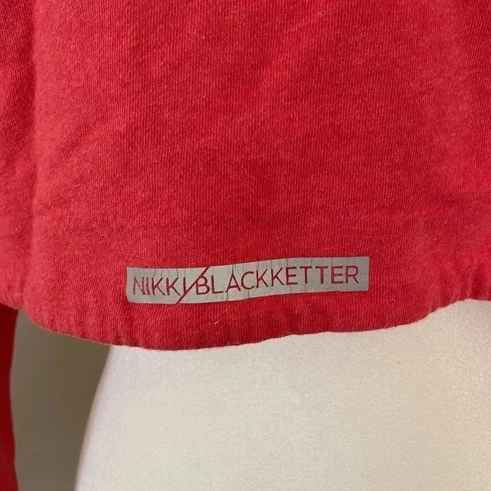 Gymshark Nikki Blackketter Collab Cropped Red Hoodie XS - Image 4