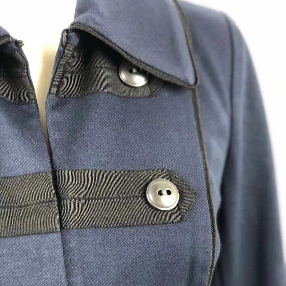 Cabi Navy Blue In the Band Jacket #3375 Stretch Classic Blazer Military Size XS - Image 16