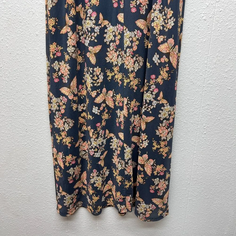 Live To Be Spoiled Y2K Womens Dress Small Babydoll Mesh Midi Butterfly Print - Image 10