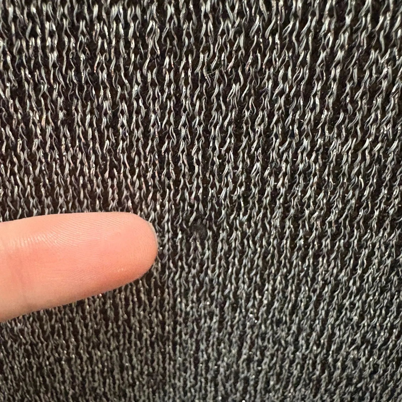 TravelSmith Metallic Knit Turtleneck Sweater Silver Black Evening Size Large - Image 5