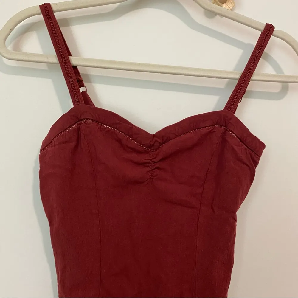 Free People Intimately Dark Red Bodycon Dress XS - Image 3