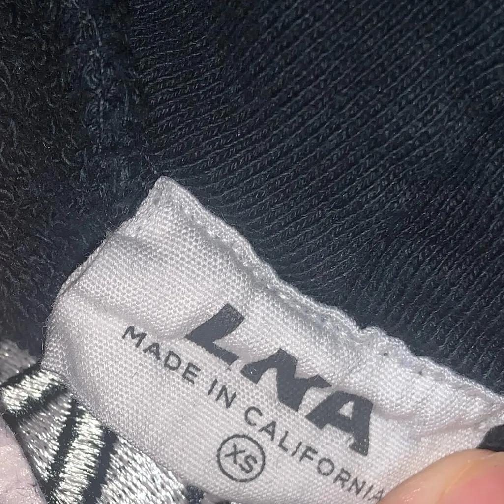 LNA Logo Hoodie in Black $200 casual fall active classic winter xs - Image 2