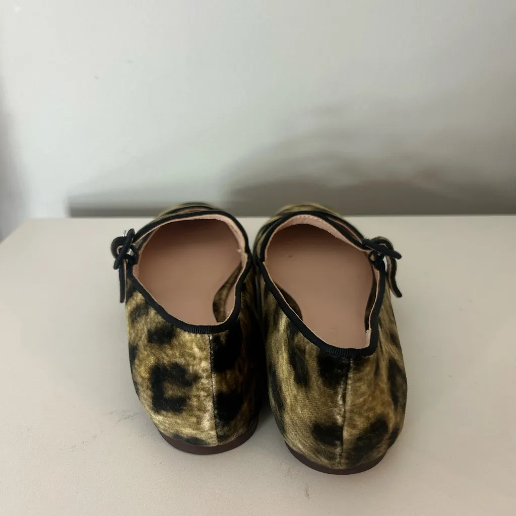 Loeffler Randall Ginger Leopard Velvet Mary Jane Flats - Image 4