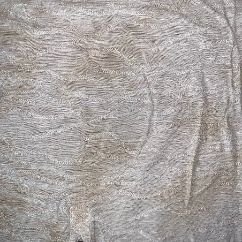 Free People Half Button Ombré White & Tan Textured Tank top size XS - Image 6