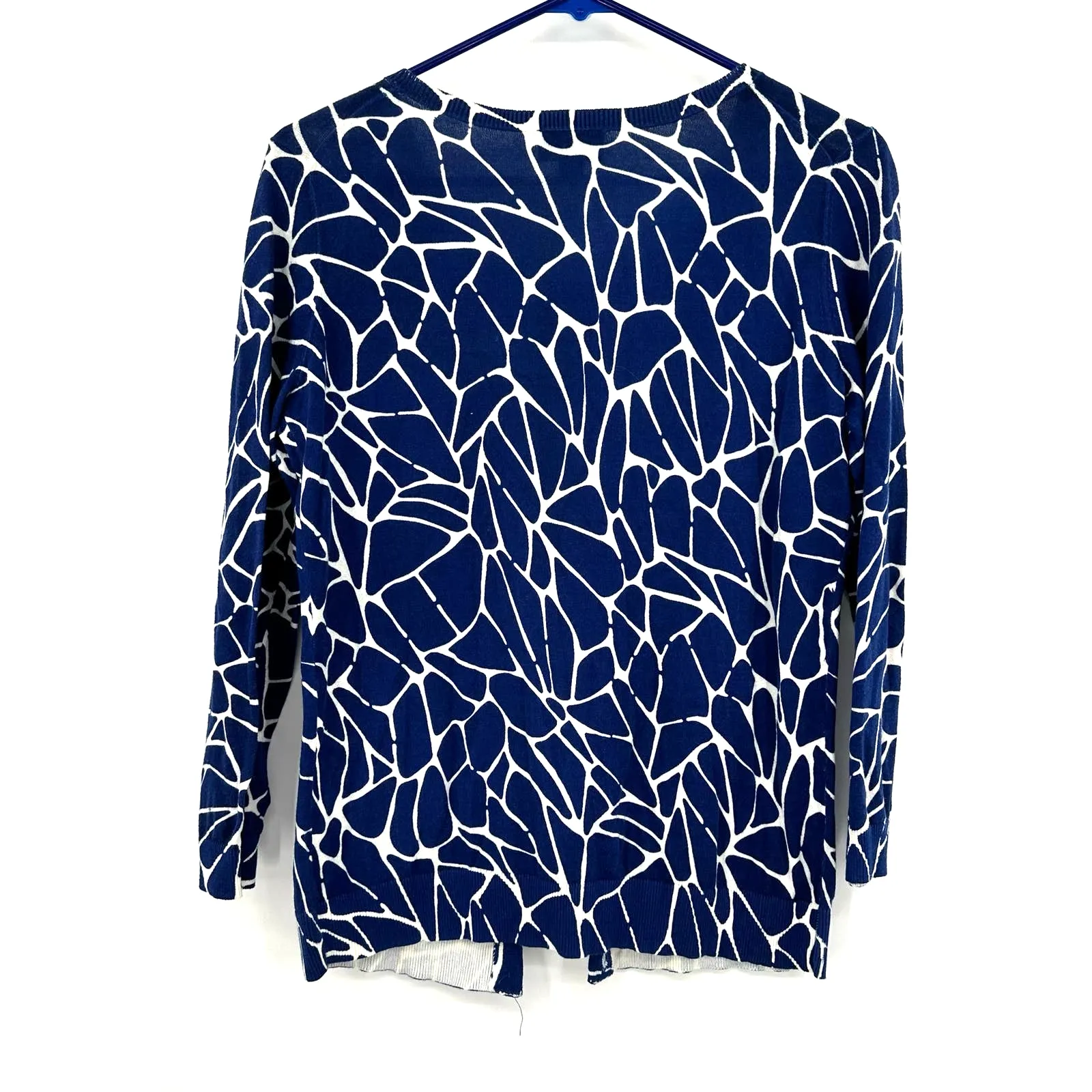 Pendleton size‎ Medium button up cardigan sweater blue white 100% cotton - Image 2