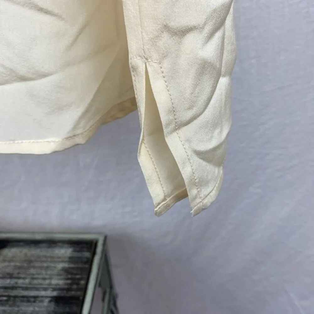 Dorman 100% Silk Ivory Sleeveless Basic Shell Tank Top Women M Size M - Image 3