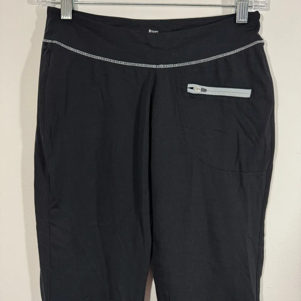 Alo Yoga Cool Fit Black Wide Leg Capri Leggings - Image 2