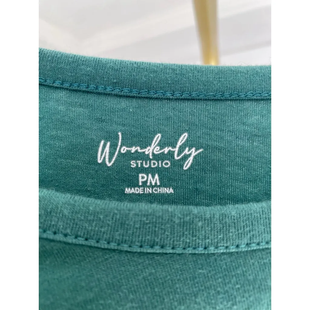 Wonderly Studio Blessed Green Speckled Tee Soft Casual Faith - Image 4