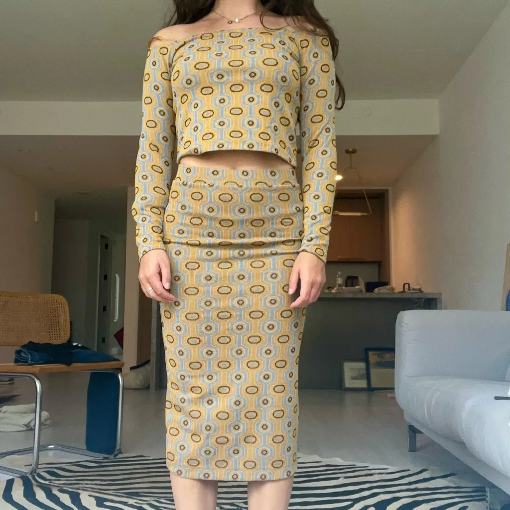 Jacquard Zara Pencil Skirt and Top Set - Image 4