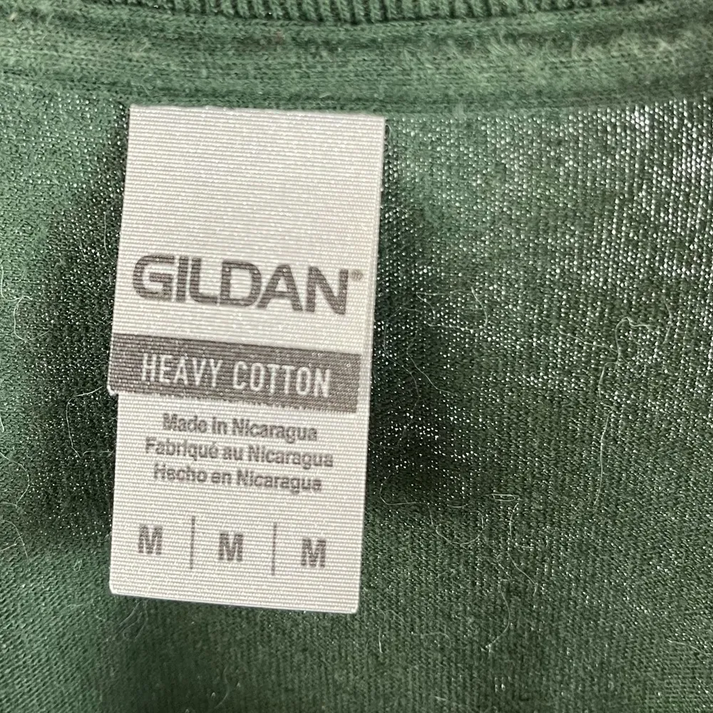 Gildan Heavy Cotton Medium Mountain Forest Green Graphic Tee Shirt Nature Hike - Image 6