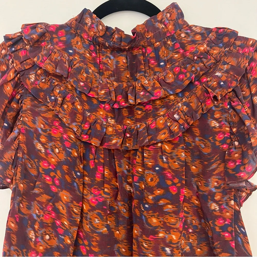 Sea New York Short Sleeve Blouse Women's Ilana Top Purple Size L - Image 9