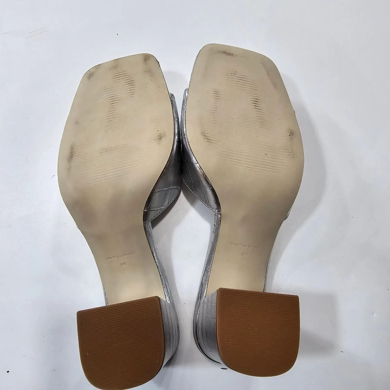 Steve Madden Alaya Sandal in Silver Croco Size 8 - Image 7