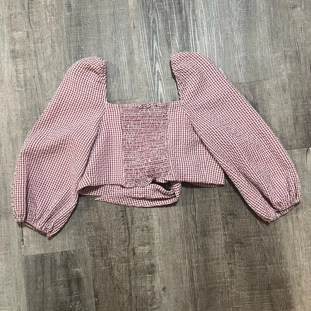 WAYF Digby tie front crop top - Image 4