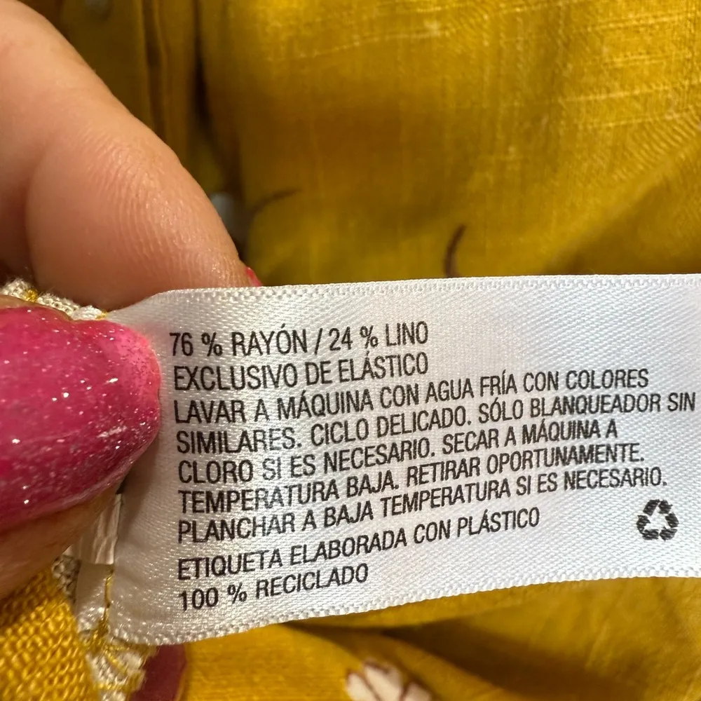 Universal Thread Yellow Gold Puff Sleeve Midi Dress - Image 7