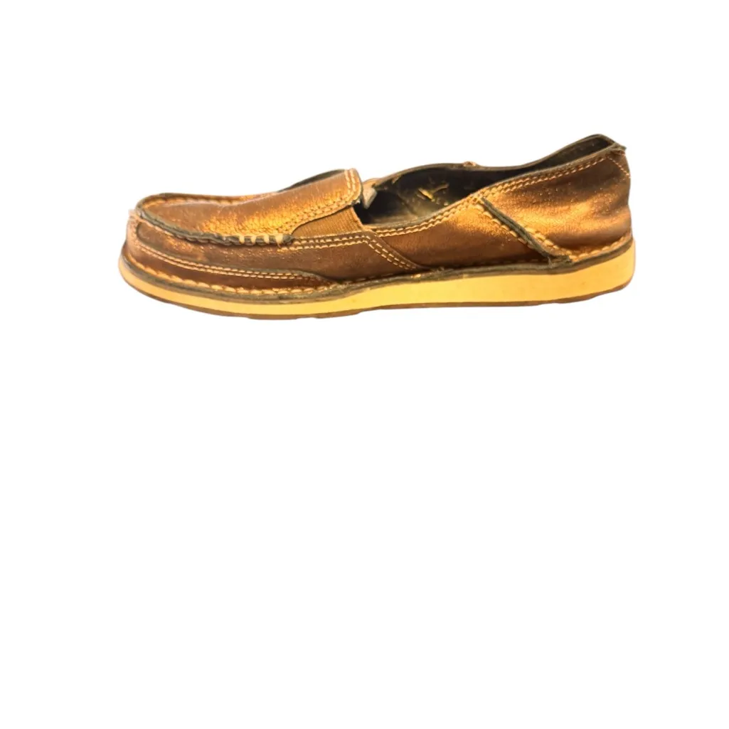 Ariat Cruiser Bronze Leather Slip On Loafers Western Casual Womens 6.5B Comfort - Image 8