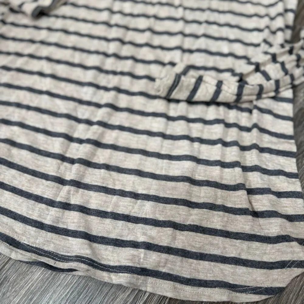 BKE Red Striped Long sleeve cream and Gray Shirt - Image 2