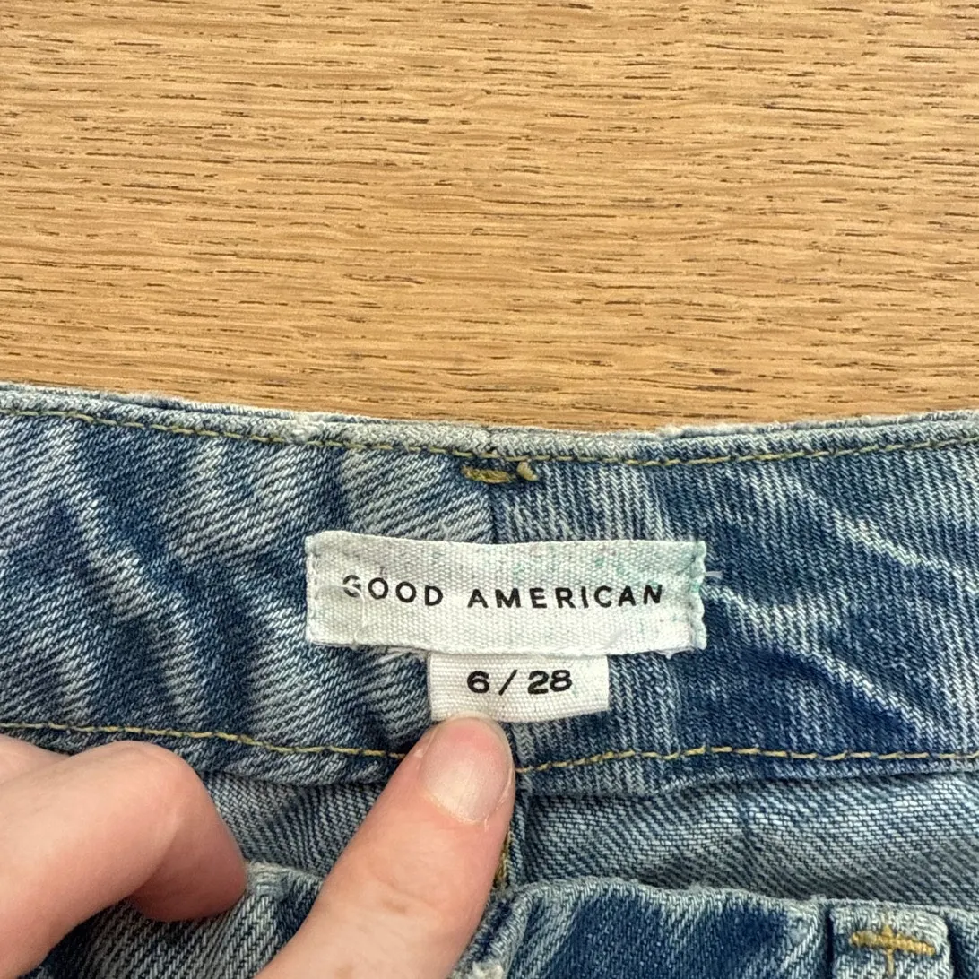 Good American - 90's Painted Carpenter Jeans in Blue Purple & Green - Image 3