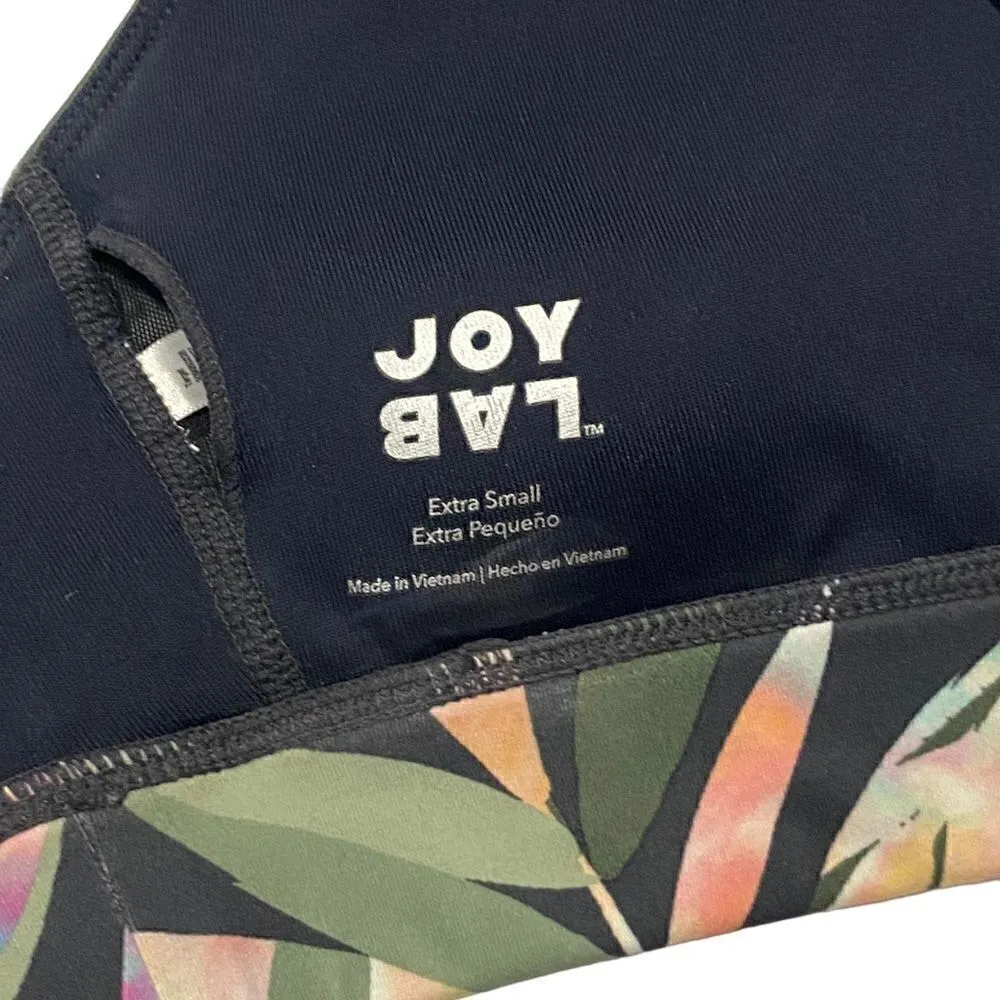 JoyLab Tropical Leaf Braided Racerback Sports Bra - Image 6