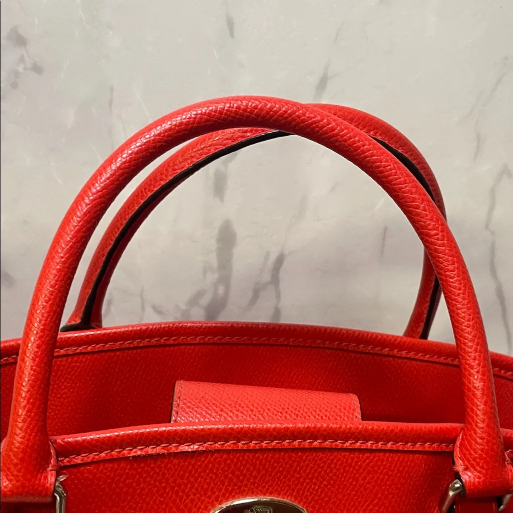 Coach Margot Carryall Satchel F34607 Crossgrain Leather Crossbody Bag & Dust Bag - Image 9