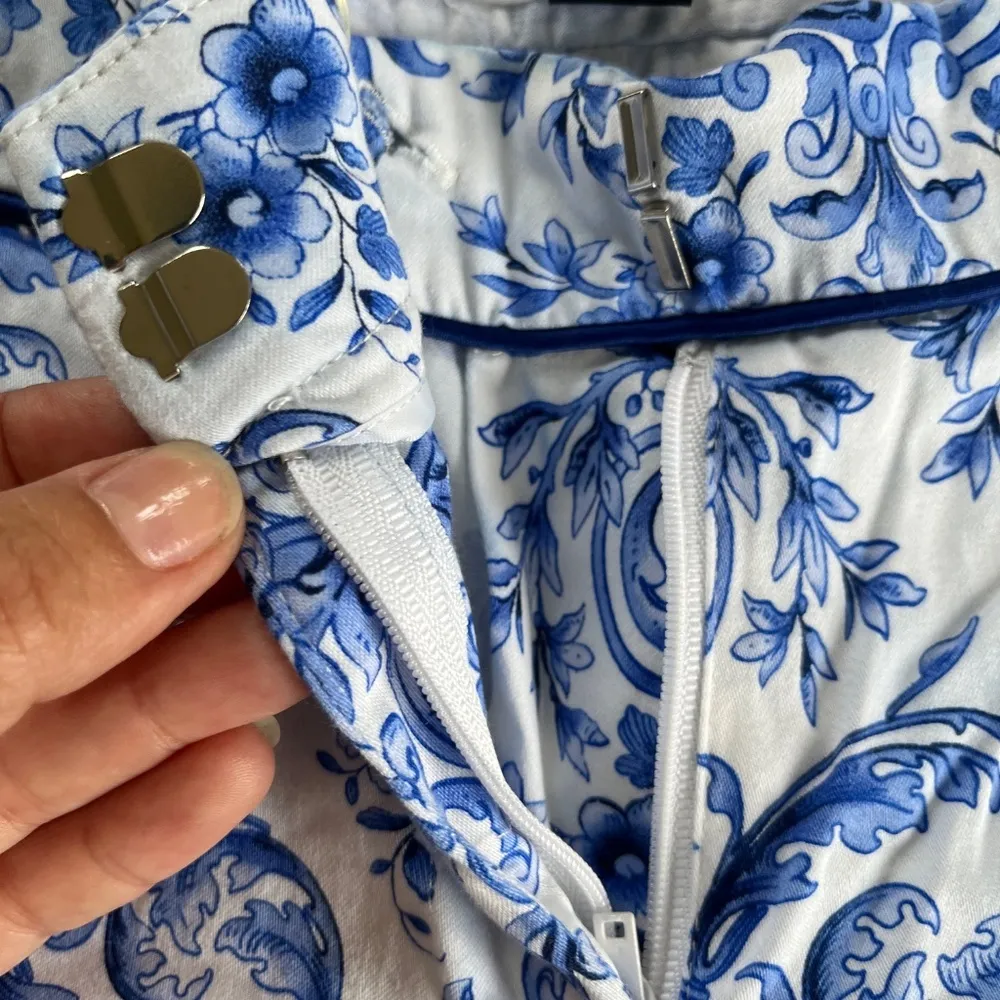 Forever 21 Sz M Capri White Skinny Low Rise Pants Pockets Casual‎ Summer - Image 6