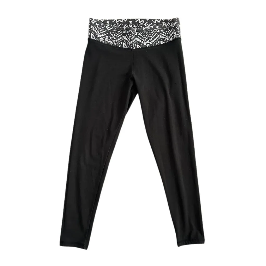 Victoria Secret Victoria Sport Cotton Blend Leggings Black  Medium Short - Image 2