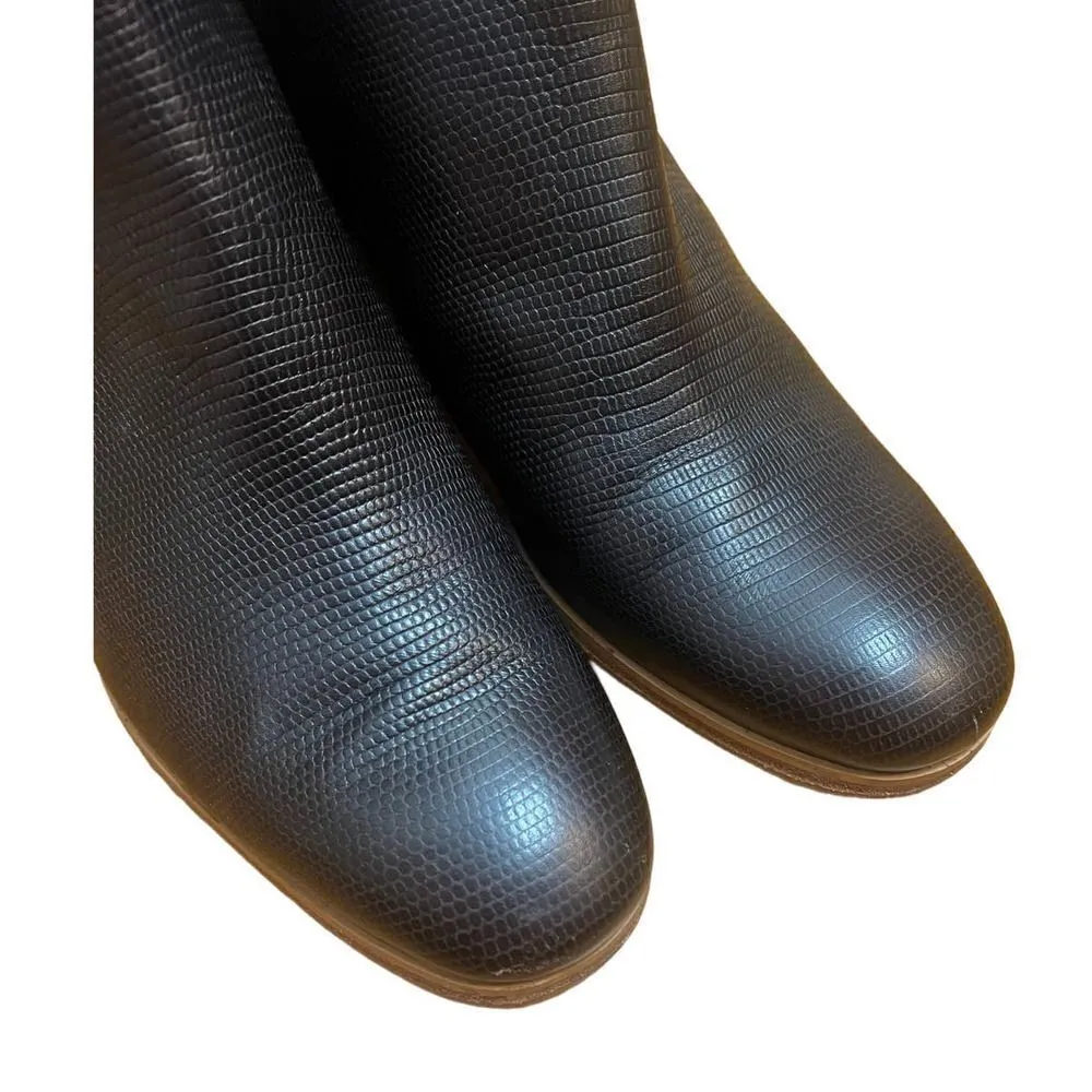 Rachel Comey Chocolate Brown Lizard Embossed Mars Ankle Boots Sz. 7 - Image 4