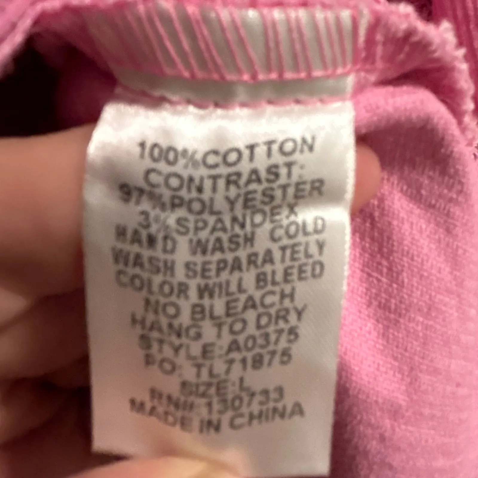 UMGEE Pink Corduroy Sequin Star Denim Jacket Women's Size L - Image 3