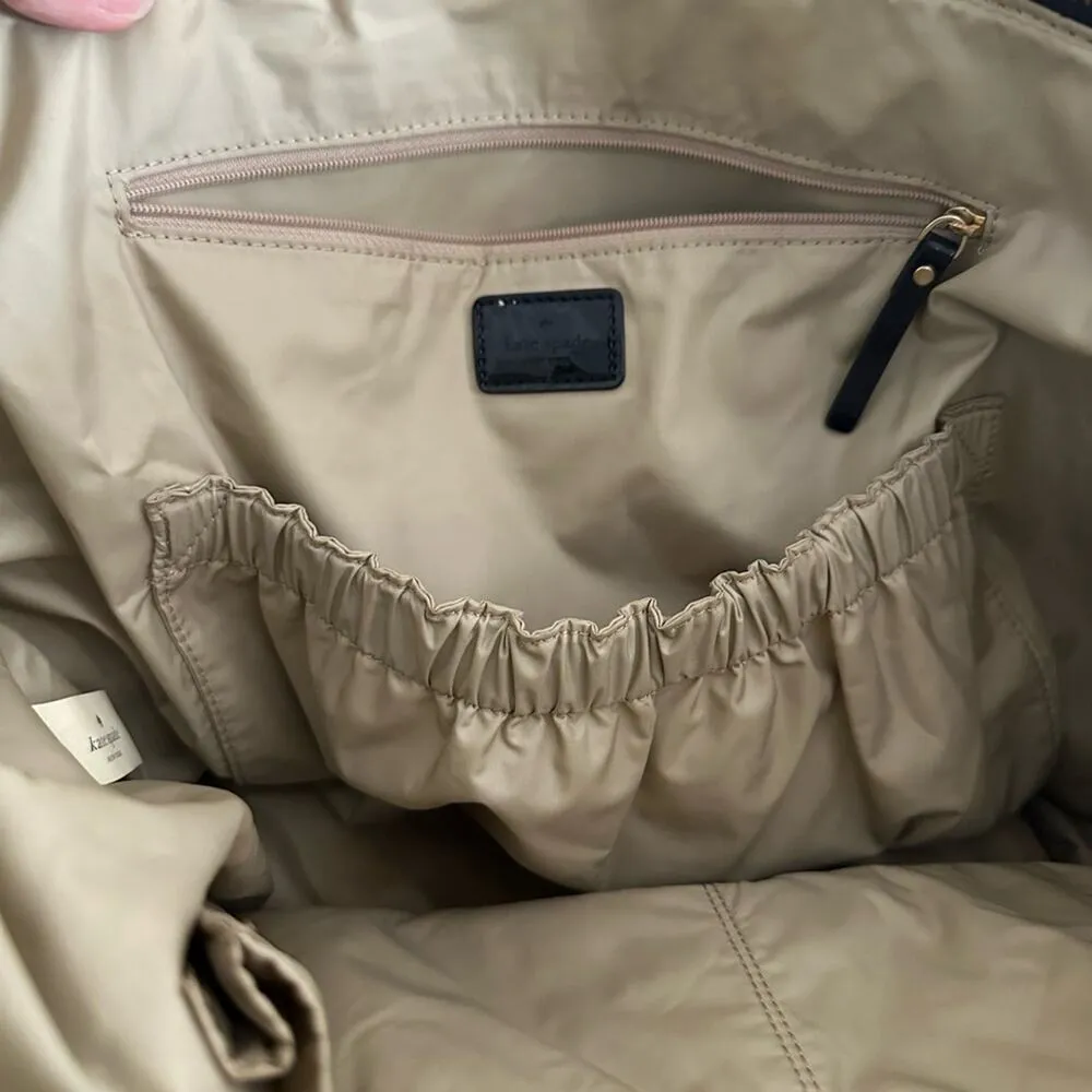 Kate Spade Mai Tai Drinks Tote Bag Weekender Black Vinyl Vacation Island Baby - Image 11