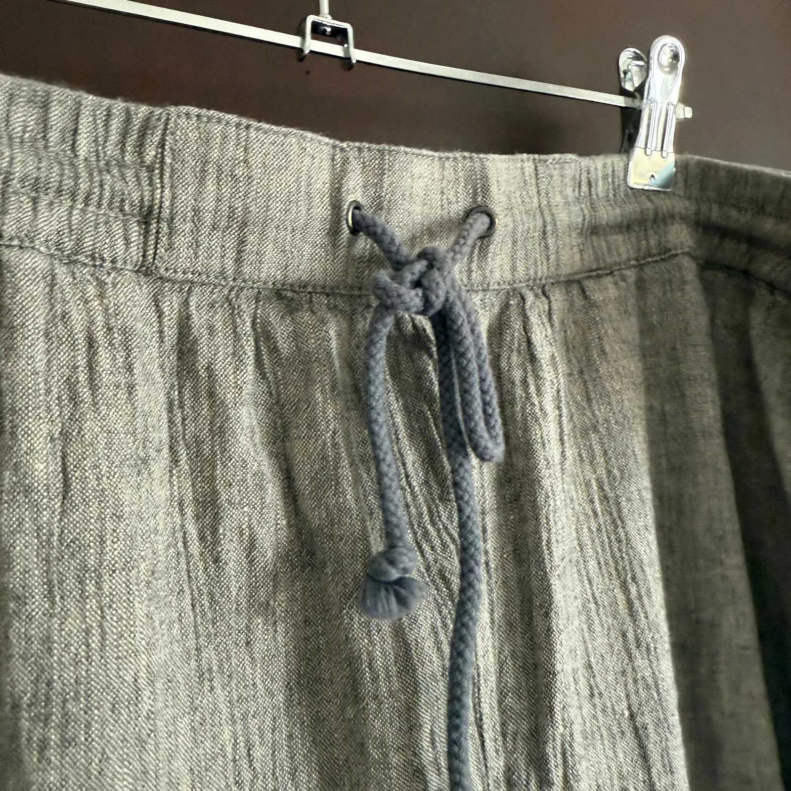 POETRY | Linen Cotton Blend Crinkle Gauze Relaxed Tapered Pant | Size 18 - Image 5