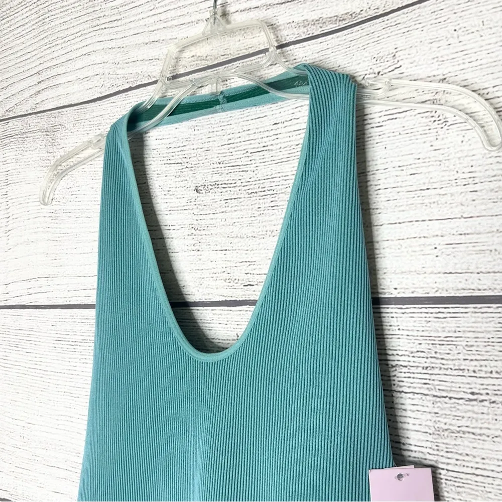 NWT Wild Fable Teal Blue Seamless Halter Bodysuit Top Size XXL - Image 6