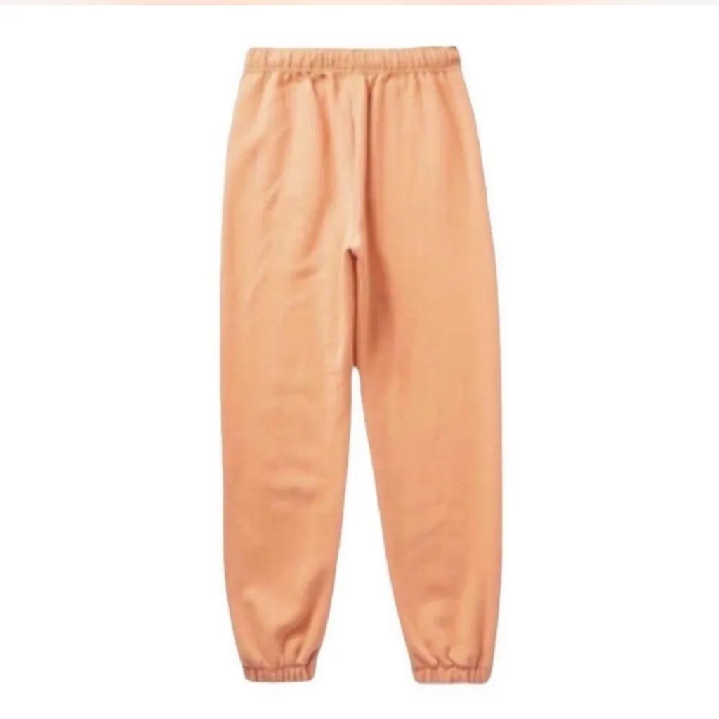 NWT Wild Fable Peach Orange Floral Mid-Rise Fleece Jogger Sweatpants Size 1X - Image 5