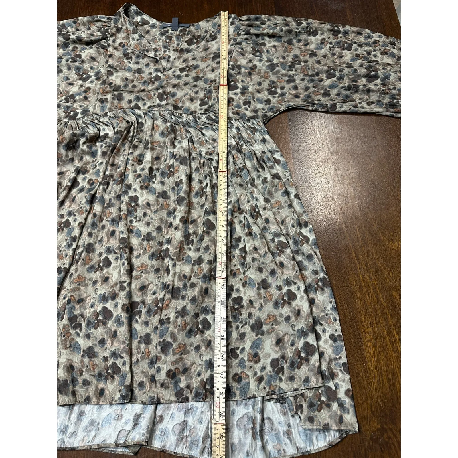 Chocolate Brown Abstracted Western Cowgirl Shift Dress Women S Festival Loose - Image 5