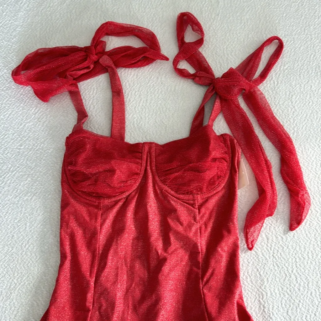 Beach Riot Dede One Piece Red Hot Shine, Size Small , $168 - Image 7