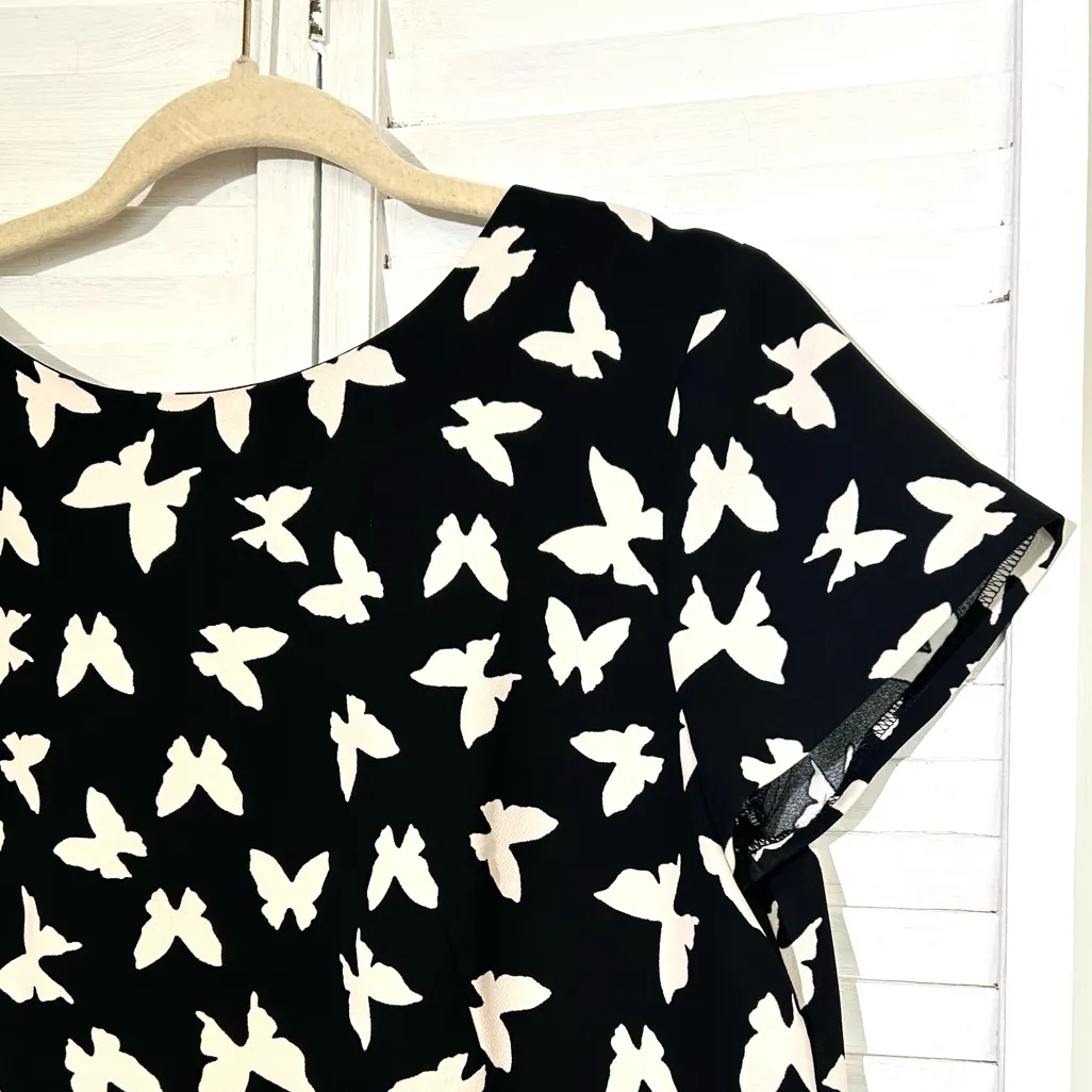 Ann Taylor LOFT womens size 12 butterfly kiss short sleeve dress - Image 4