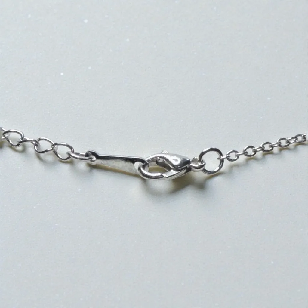 Cubic Zirconia Cross Necklace NIB Silver - Image 4