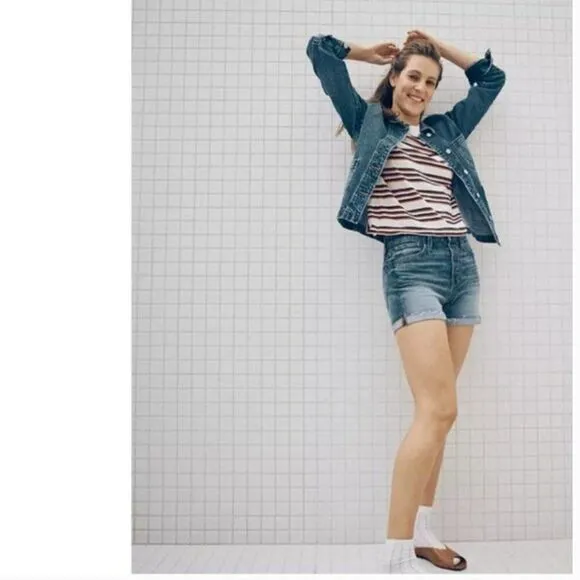 NWT Madewell Denim Shorts in Burke Wash, size 26‎ - Image 6