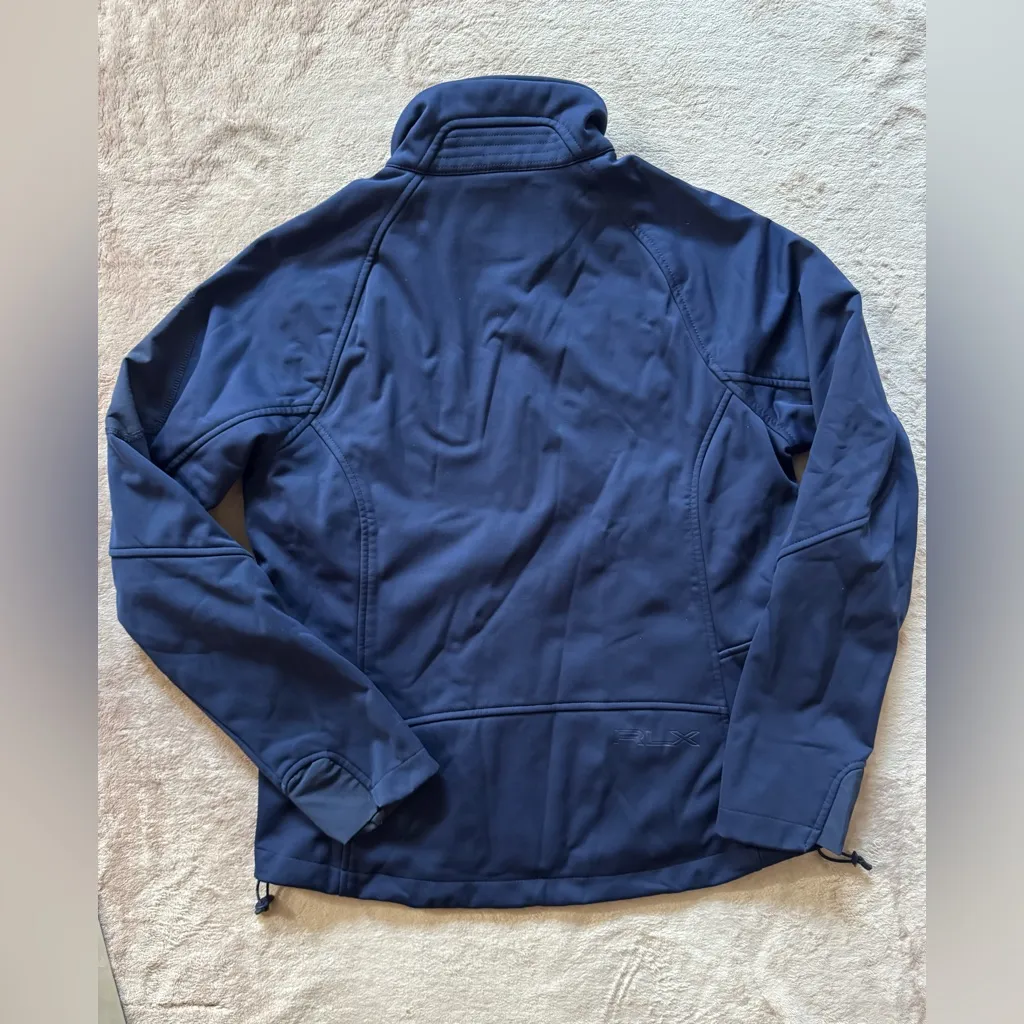 RLX Ralph Lauren Women Navy Blue Fleece Windbraker‎ Jacket Coat Parka Size M Size M - Image 9