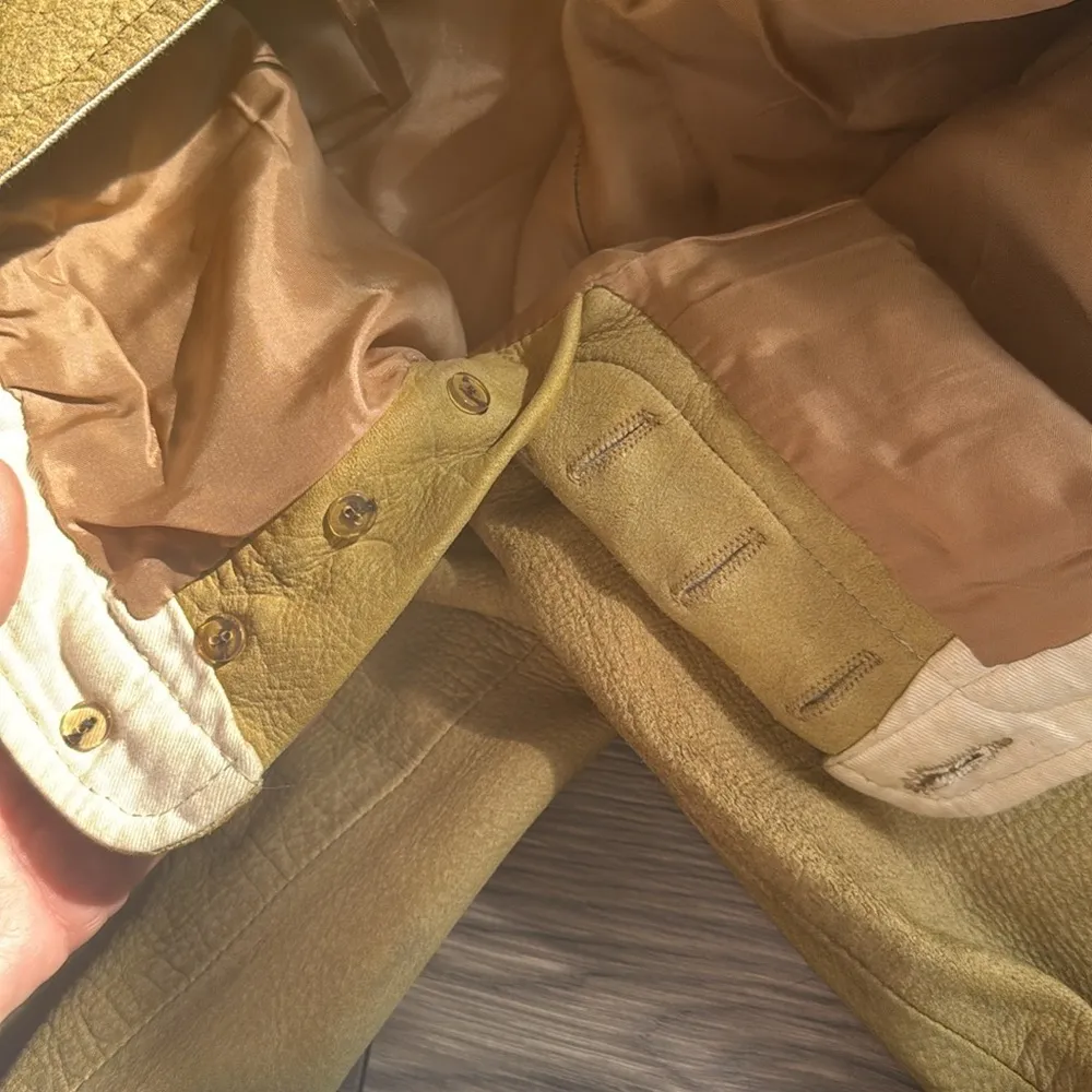 RARE Ralph Lauren blue label calf-suede tan leather embroidered western pants 6 - Image 11